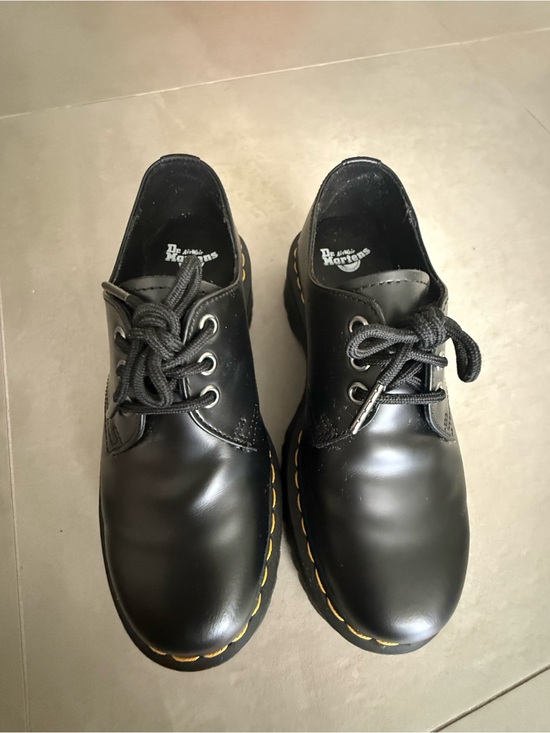 Dr. Martens V 1461 Quad Mono Platform Shoes - Black Polished Smooth - Size USL 7 main image 5